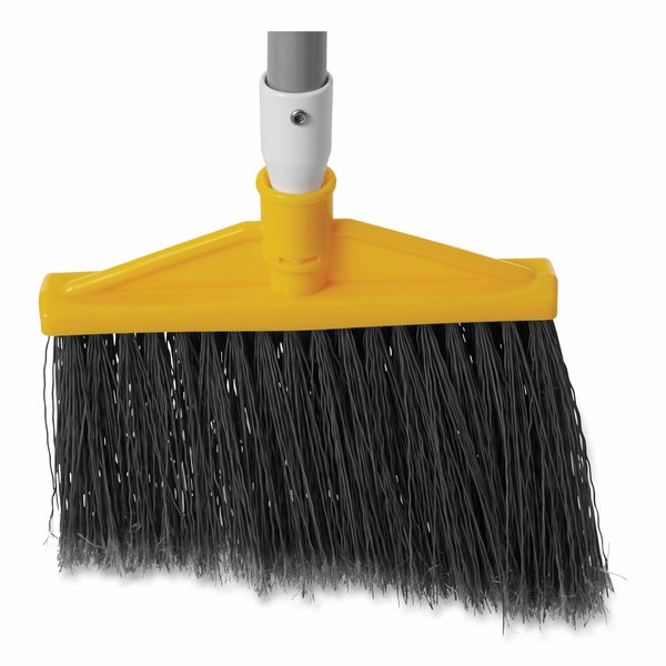 Rubbermaid Commercial Angled Large Brooms, Poly Bristles, 48 7/8" Alum Handle, Silver/Gray FG638500GRAY